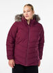 Short puffer jacket with hood, Dark Bordeaux, Model image number 0