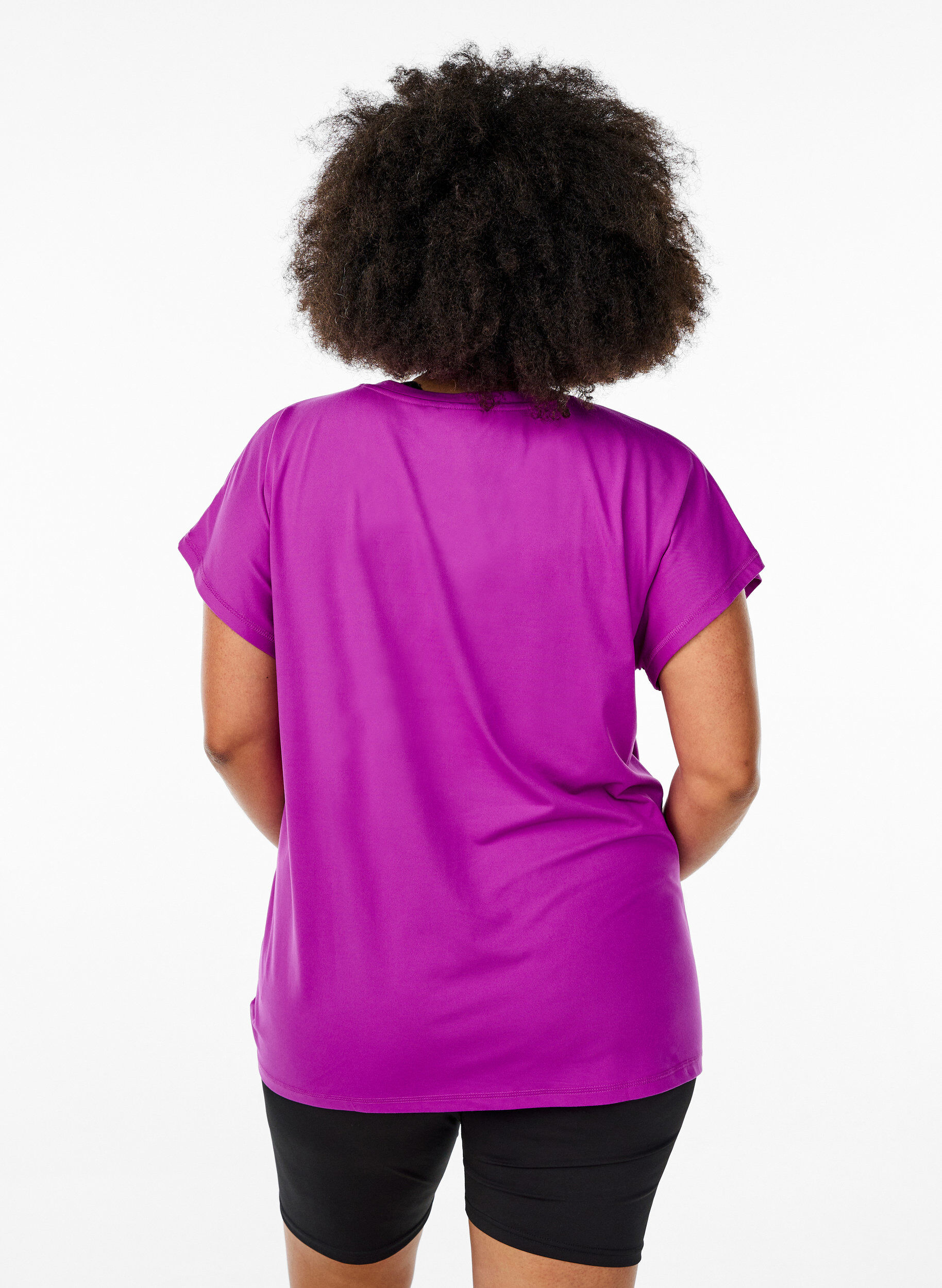 ZizzifashionSolid-coloured training T-shirt, Purple, Model image number 2