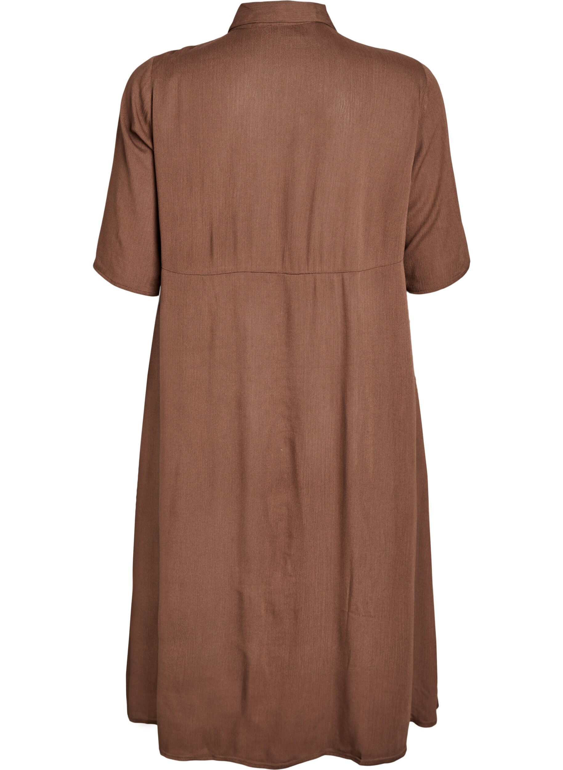 Zizzifashion Midi shirt dress with short sleeves, Green, Packshot image number 1