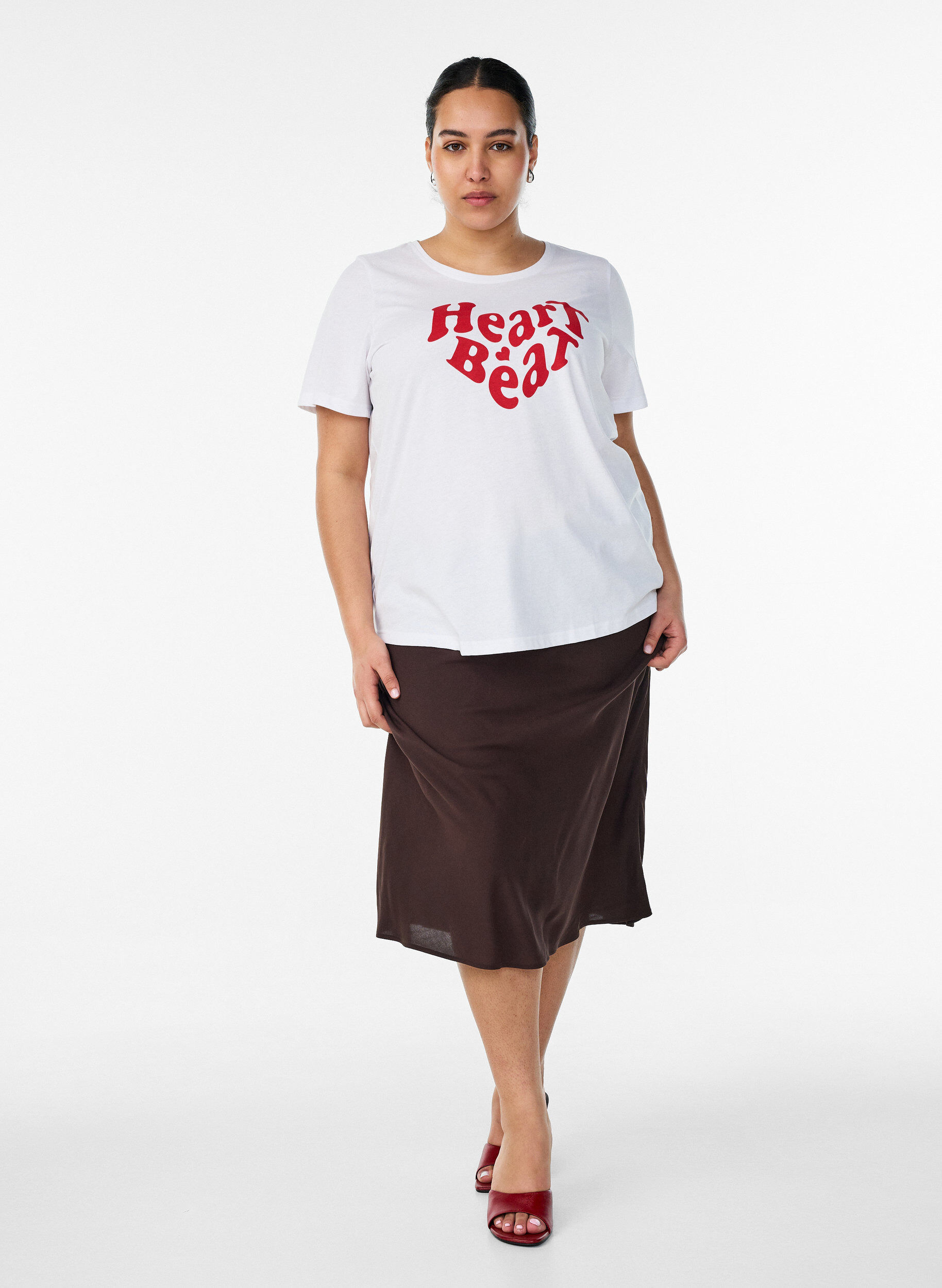 ZizzifashionT-shirt with motif, White, Model image number 1