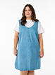 Denim pinafore with V-neckline, Light Blue, Model image number 0