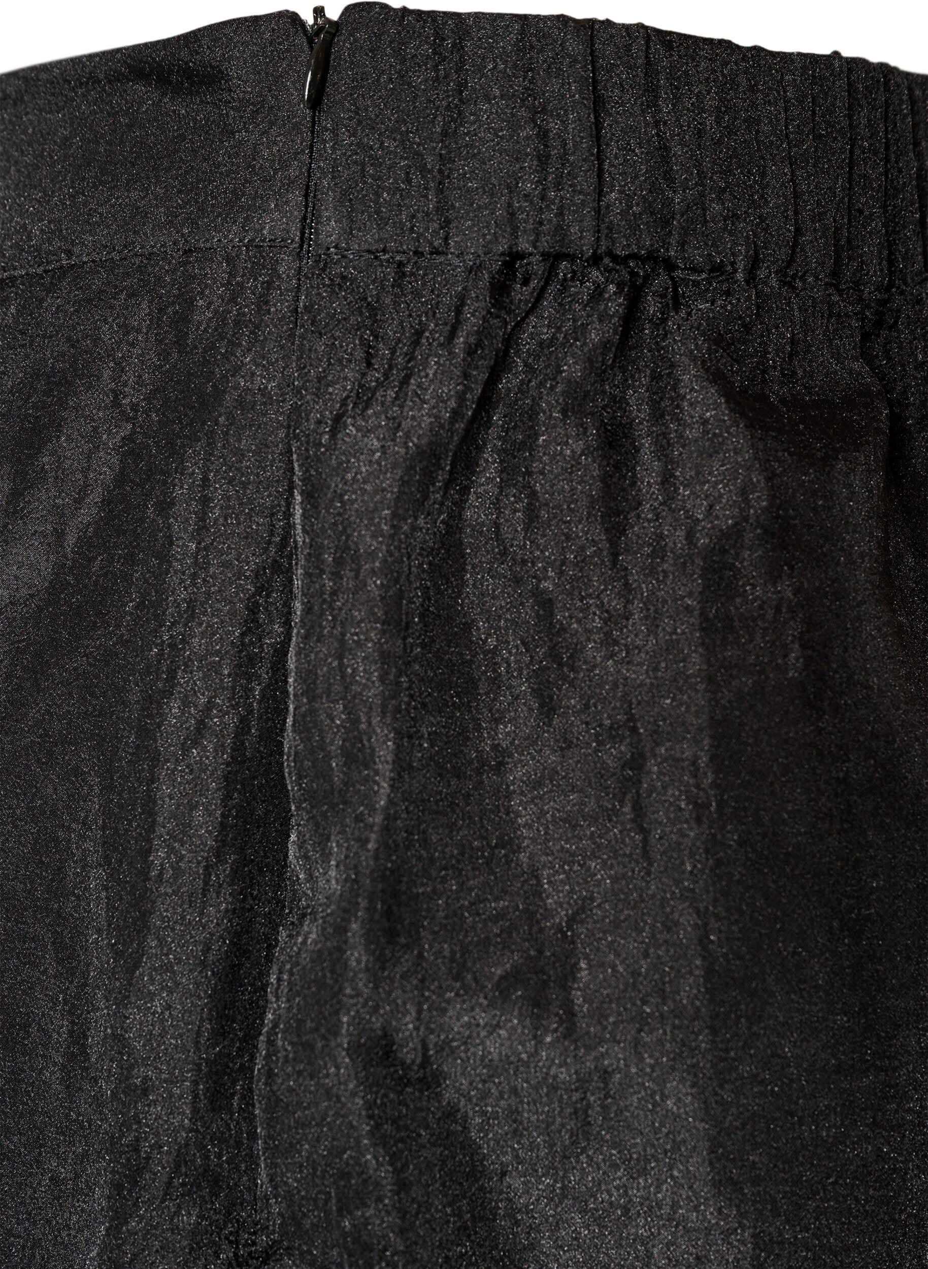 Zizzifashion Long organza-look skirt, Black, Packshot image number 4