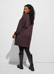 Sweatshirt dress with a high ribbed collar and zip, Brown, Model image number 1