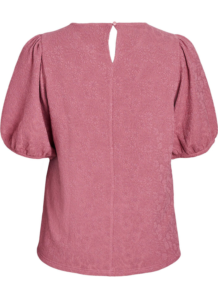 Structured blouse with short sleeves, Red, Packshot image number 1