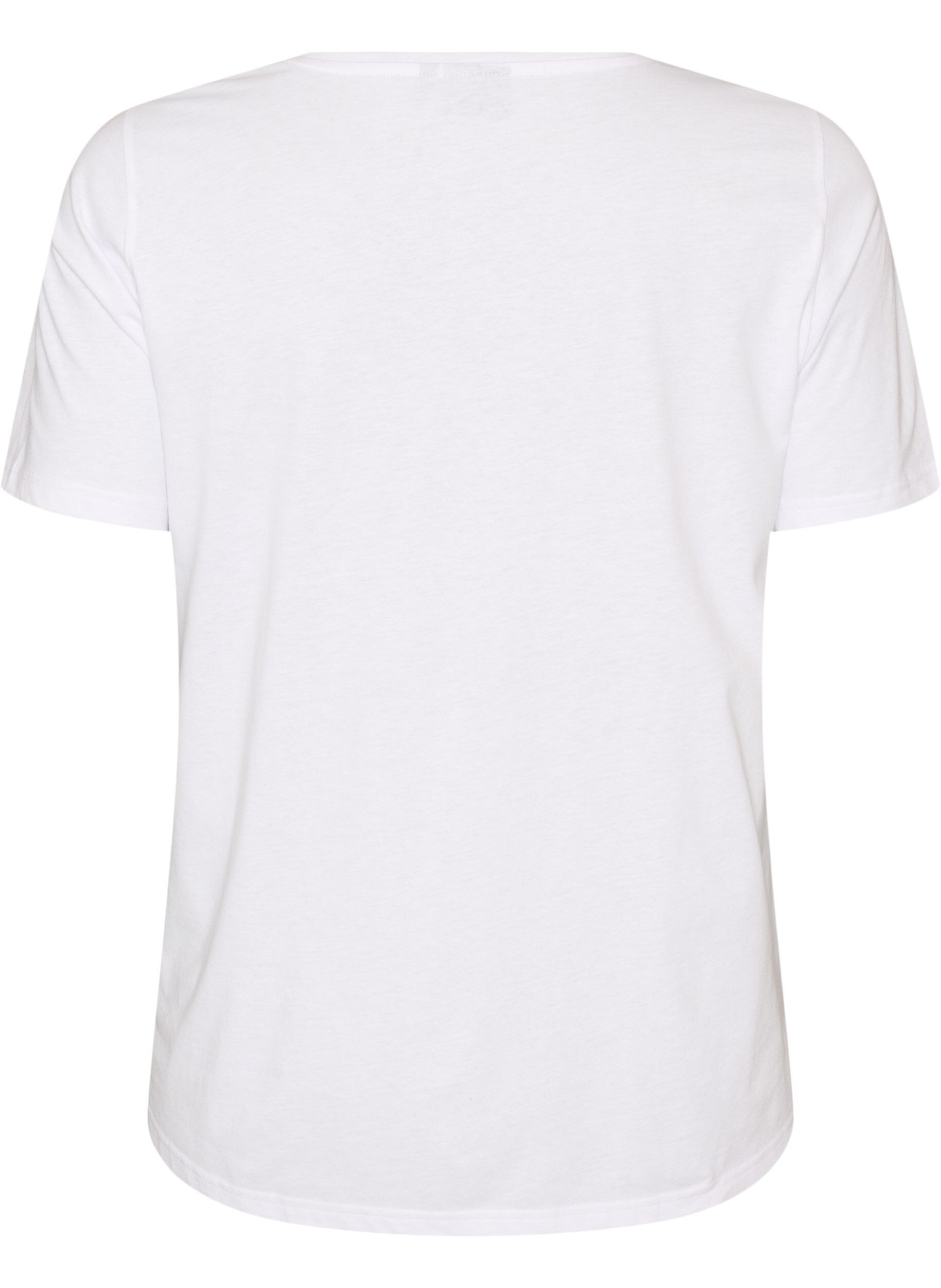 Zizzifashion T-shirt with motif, White, Packshot image number 1