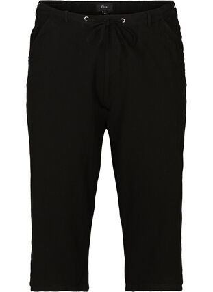 3/4 pants, Black, Packshot image number 0