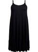 Beach dress in viscose with braided straps, Black, Packshot image number 0