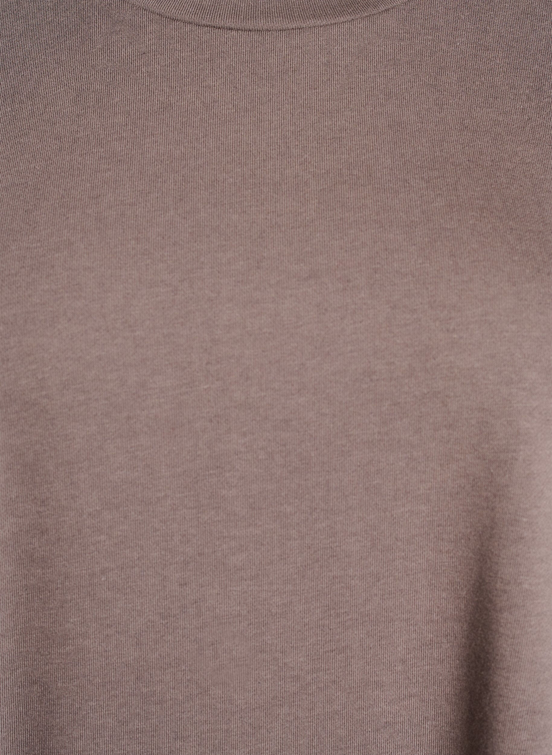 Zizzifashion Knee-length jersey dress with pockets and A-line shape, Brown, Packshot image number 2