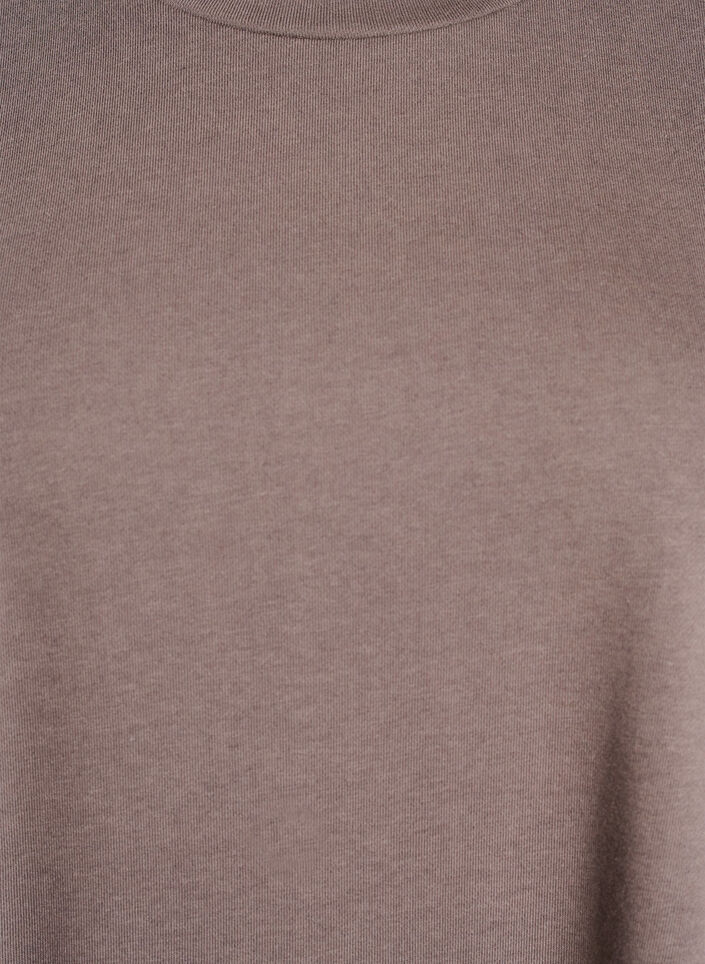 Knee-length jersey dress with pockets and A-line shape, Brown, Packshot image number 2