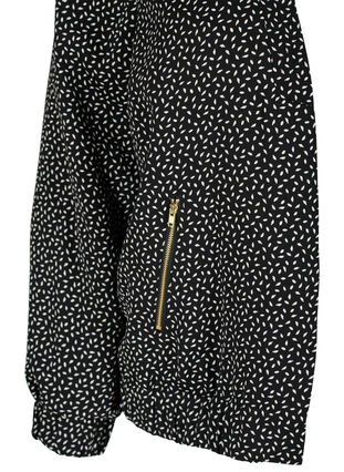 Bomber jacket with pockets and dotted print, Black w. Dot, Packshot image number 2