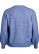 Knit blouse with button detail, Blue, Packshot image number 1