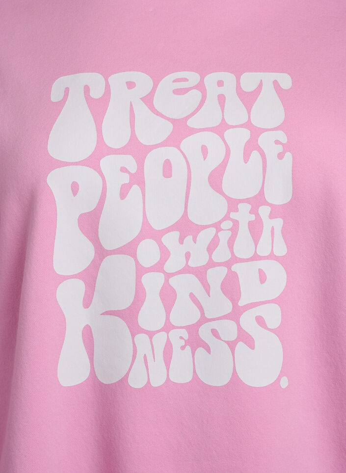 Sweatshirt with text print, Bubblegum, Packshot image number 2