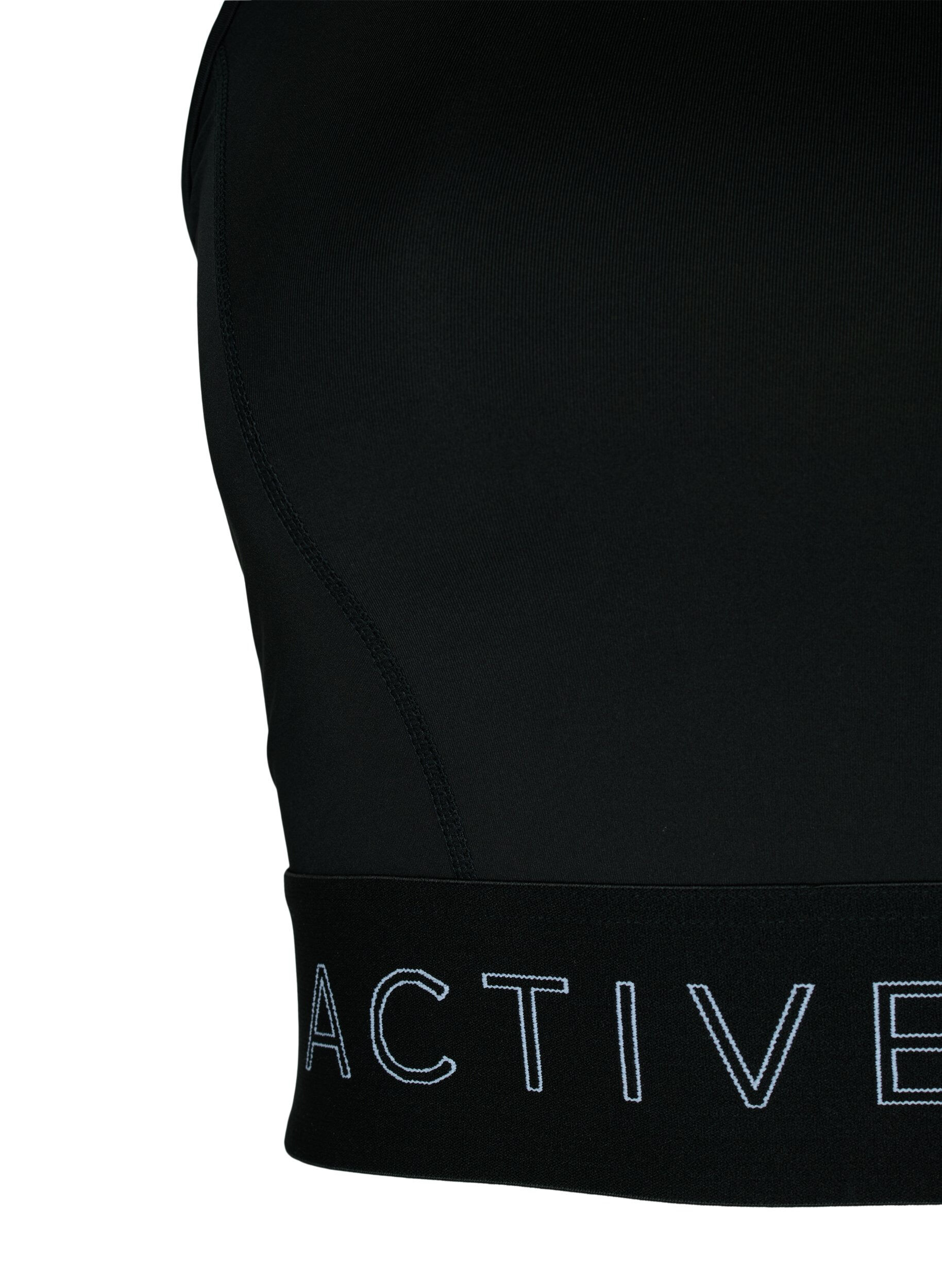 Zizzifashion Sports bra with text print, Black, Packshot image number 2