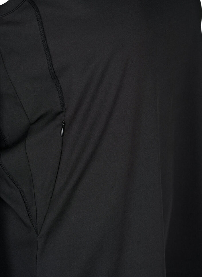 Sports top with racer back and mesh, Black, Packshot image number 3