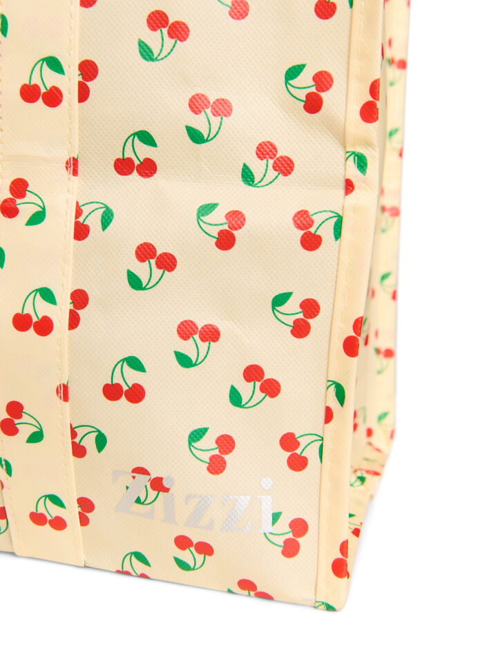 Shopping bag with zipper, Yellow, Packshot image number 2