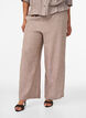 Wide-leg linen and viscose trousers, Brown, Model image number 2