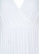 Pleated midi dress with short sleeves, Star White, Packshot image number 2