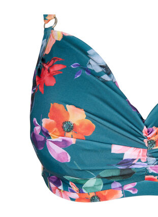 Printed bikini bra with underwire, Meave Print, Packshot image number 2
