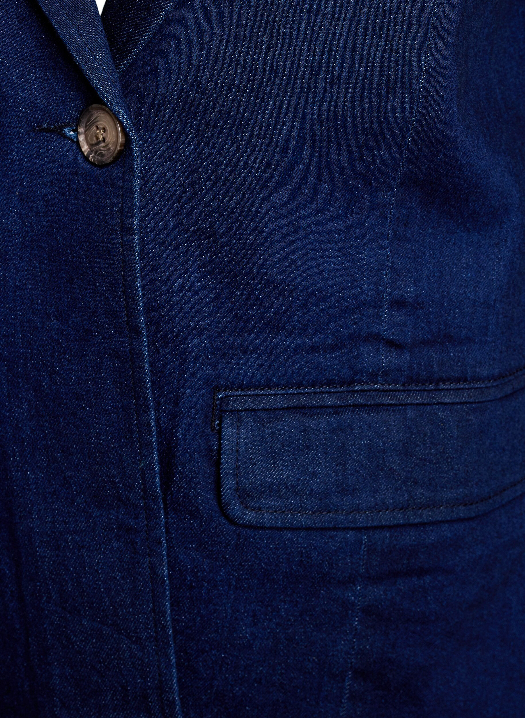 Zizzifashion Denim blazer with pockets, Blue, Packshot image number 2