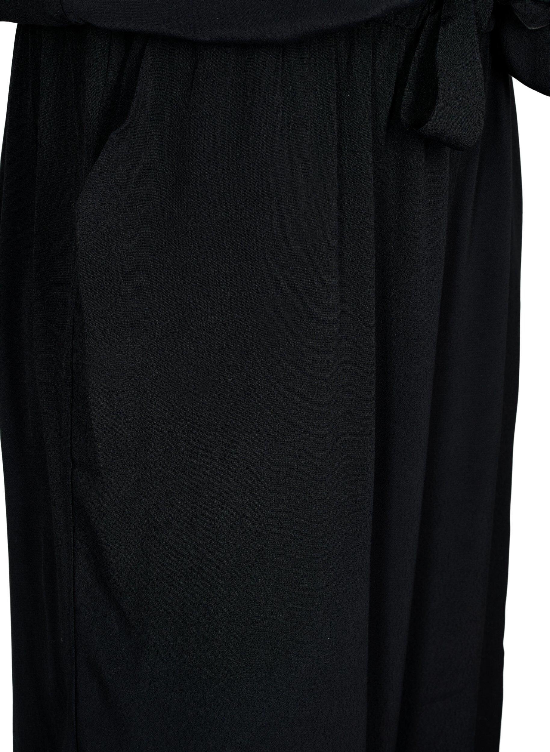 Zizzifashion Sleeveless jumpsuit in viscose, Black, Packshot image number 3