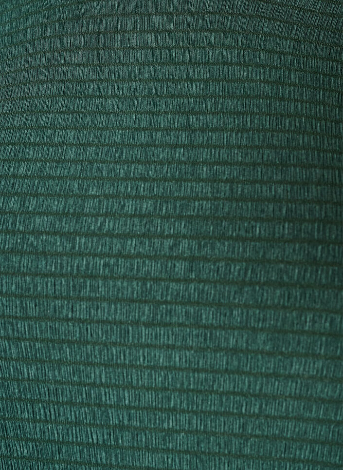 Textured blouse with wavy edges, Green, Packshot image number 2