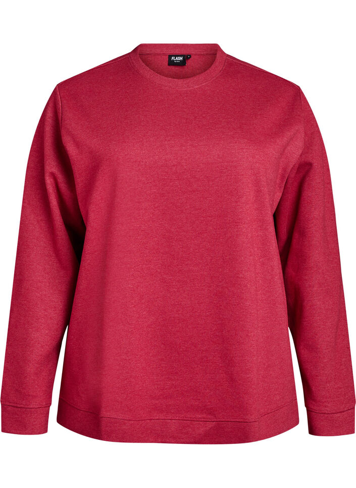 Sweatshirt with crew neck, Red, Packshot image number 0