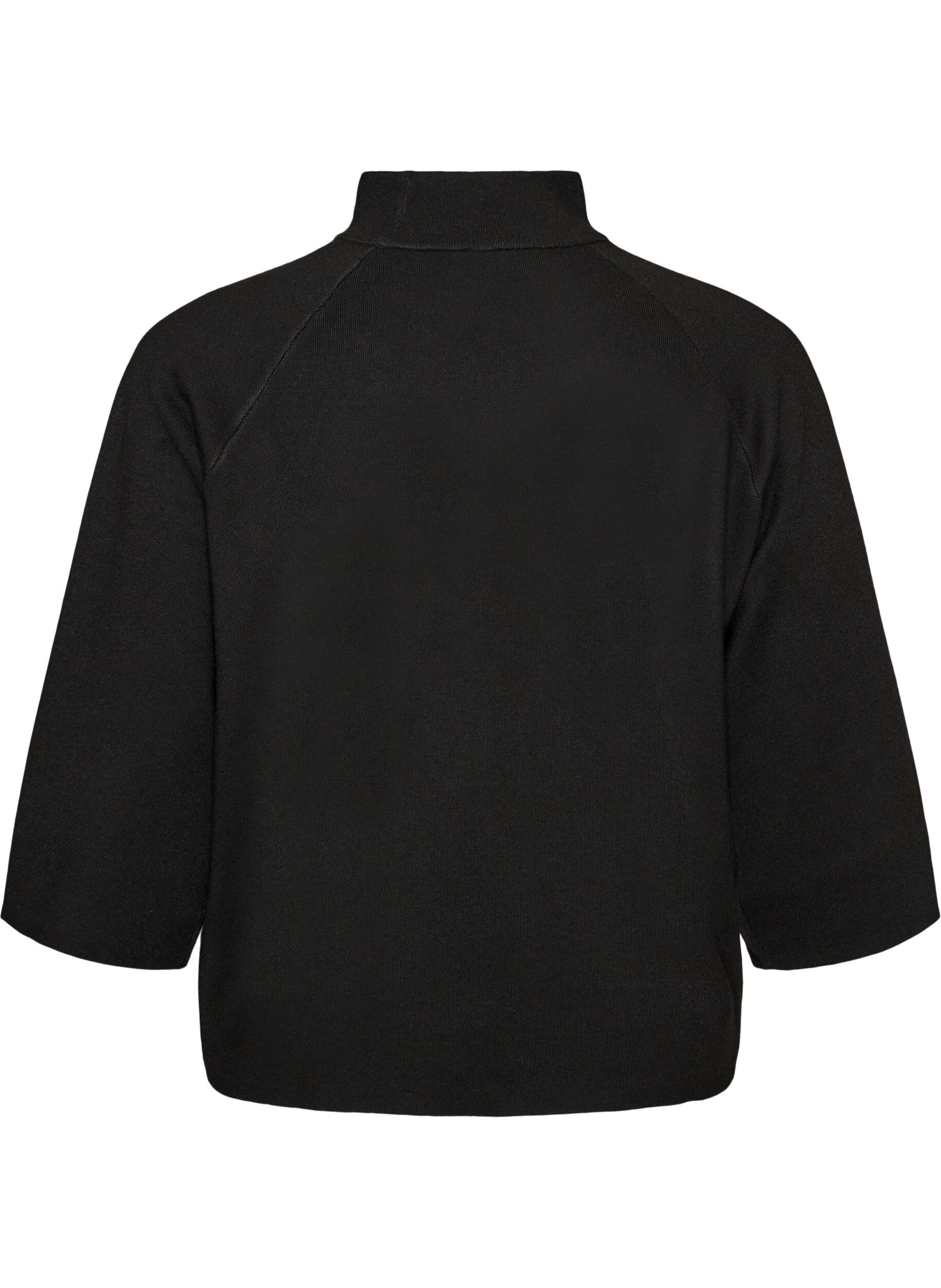 ZizzifashionKnitted blouse in a viscose blend with a turtleneck, Black, Packshot image number 1
