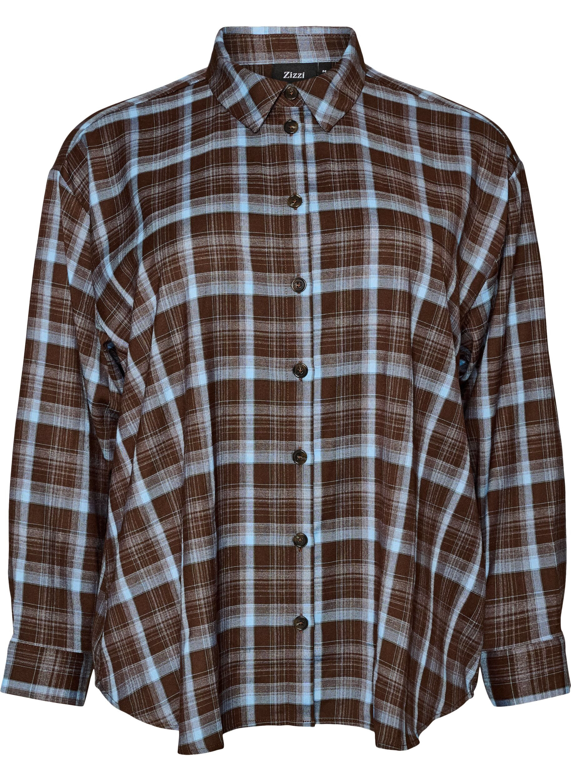 Checked shirt with a loose fit