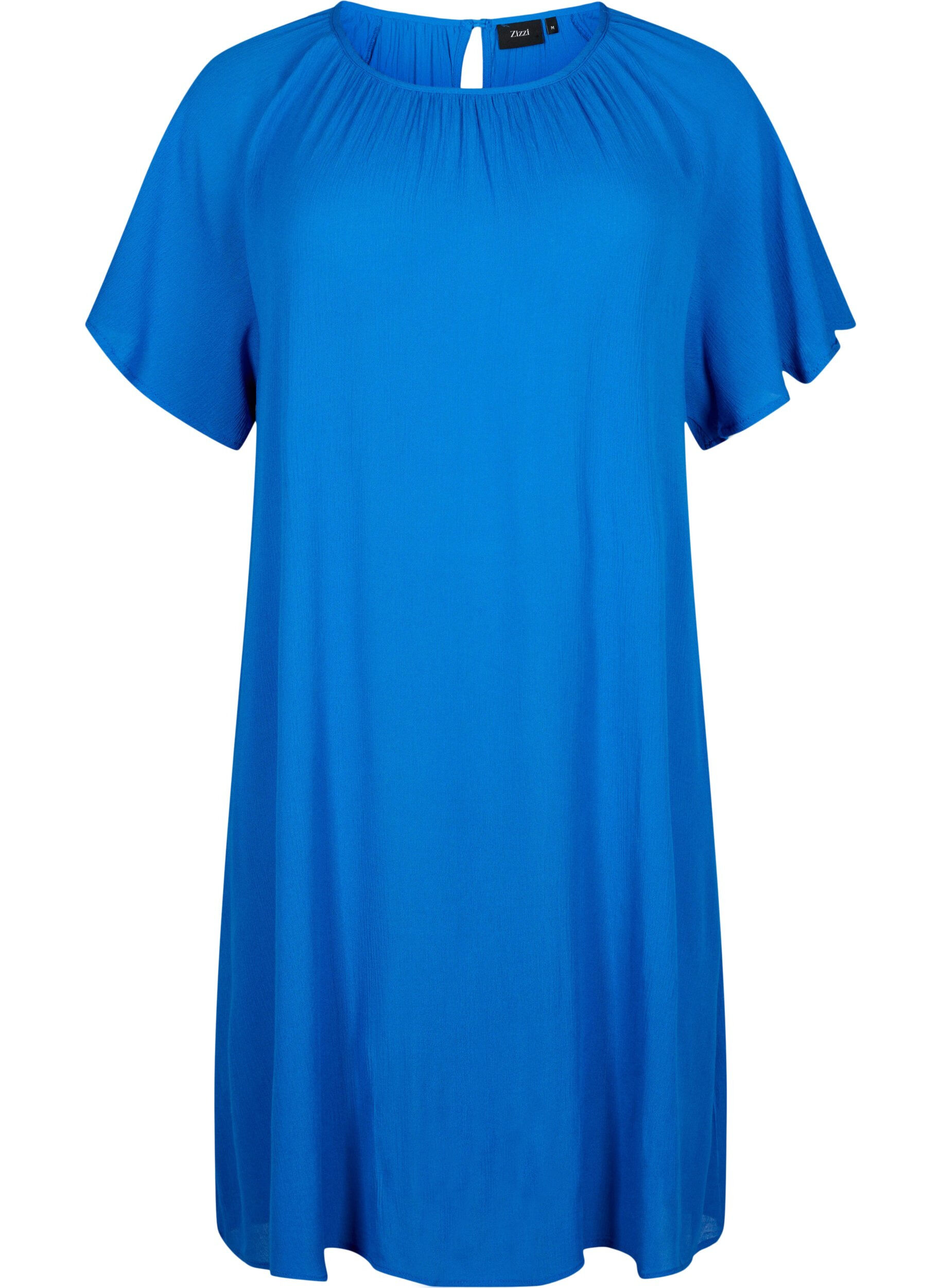Viscose dress with short sleeves
