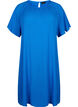 Viscose dress with short sleeves, Victoria blue, Packshot image number 0