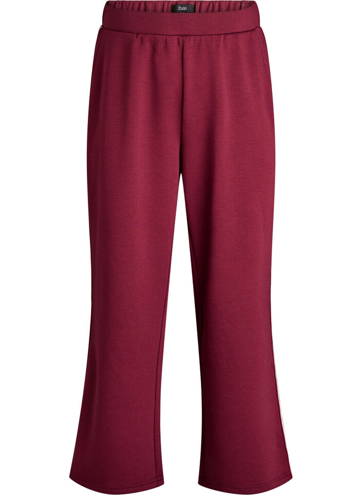 Trousers with side stripes, Red, Packshot image number 0