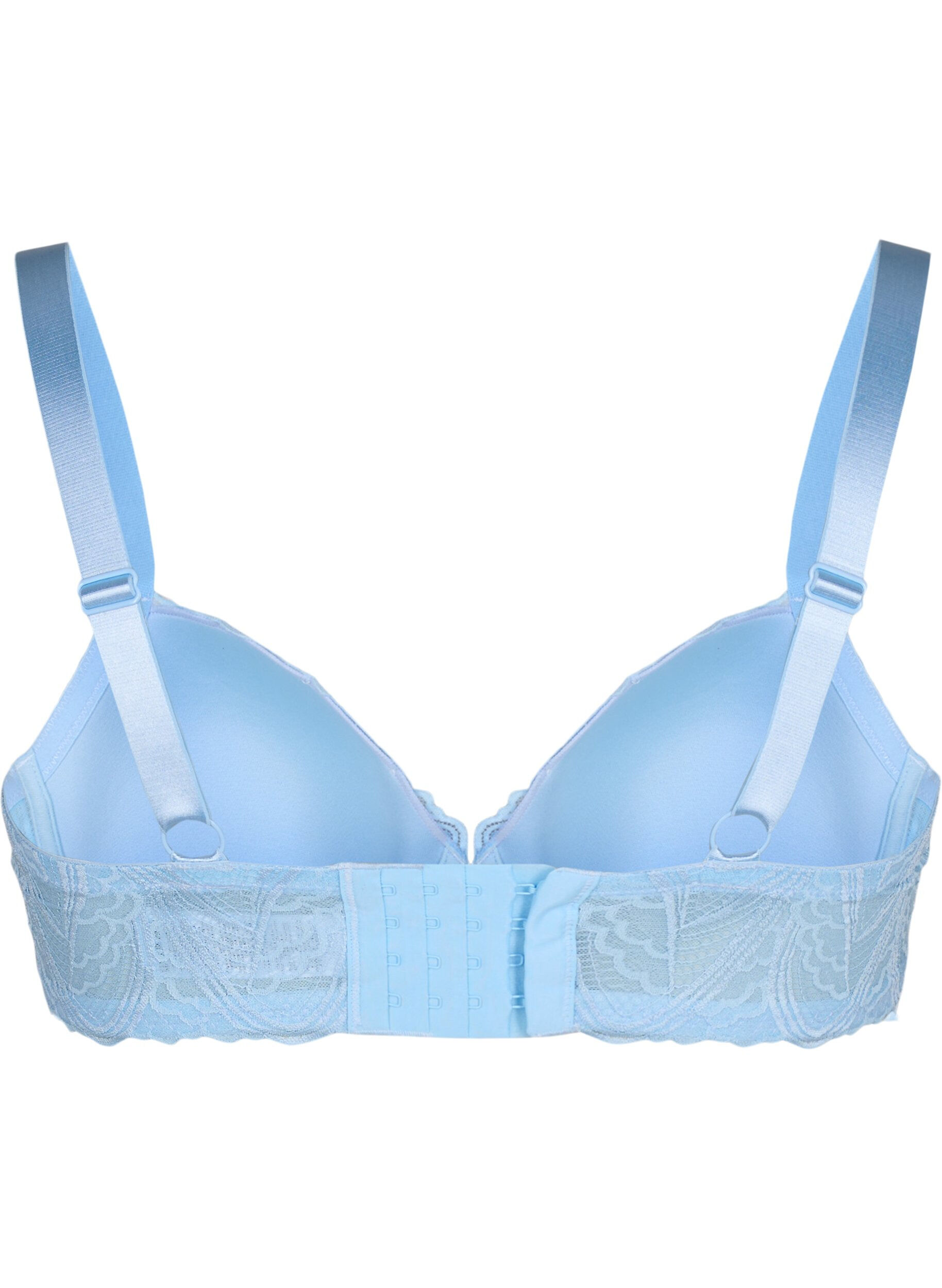 Zizzifashion Molded lace bra with underwire, Light Blue, Packshot image number 1