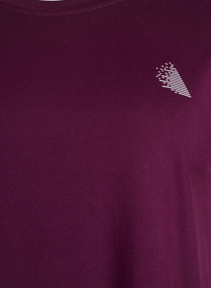 Solid-coloured training T-shirt, Purple, Packshot image number 2