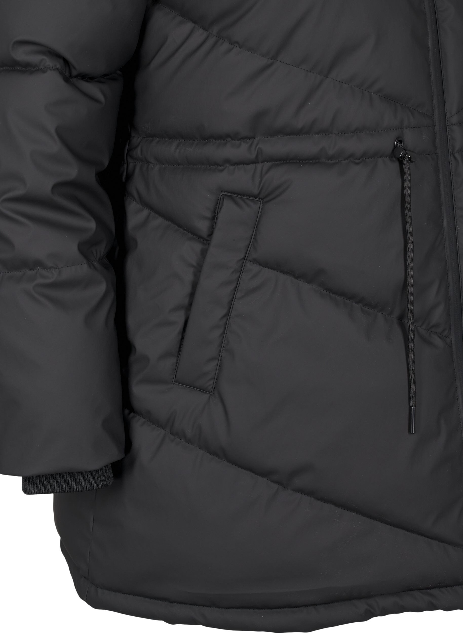 Zizzifashion Water-repellent puffer jacket with hood, Black, Packshot image number 3