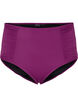 High-waisted bikini bottom with ruching, Dark Purple, Packshot image number 0