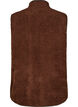 Teddy fleece gilet with zipper and pockets, Hot Fudge, Packshot image number 1
