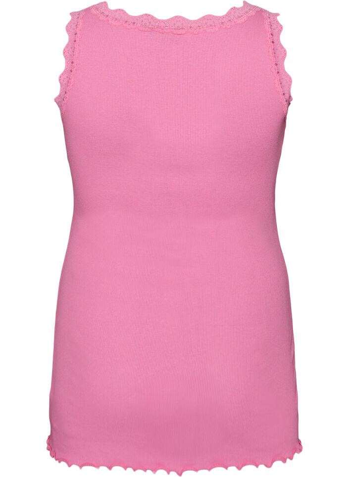Top with lace trim, Pink, Packshot image number 1