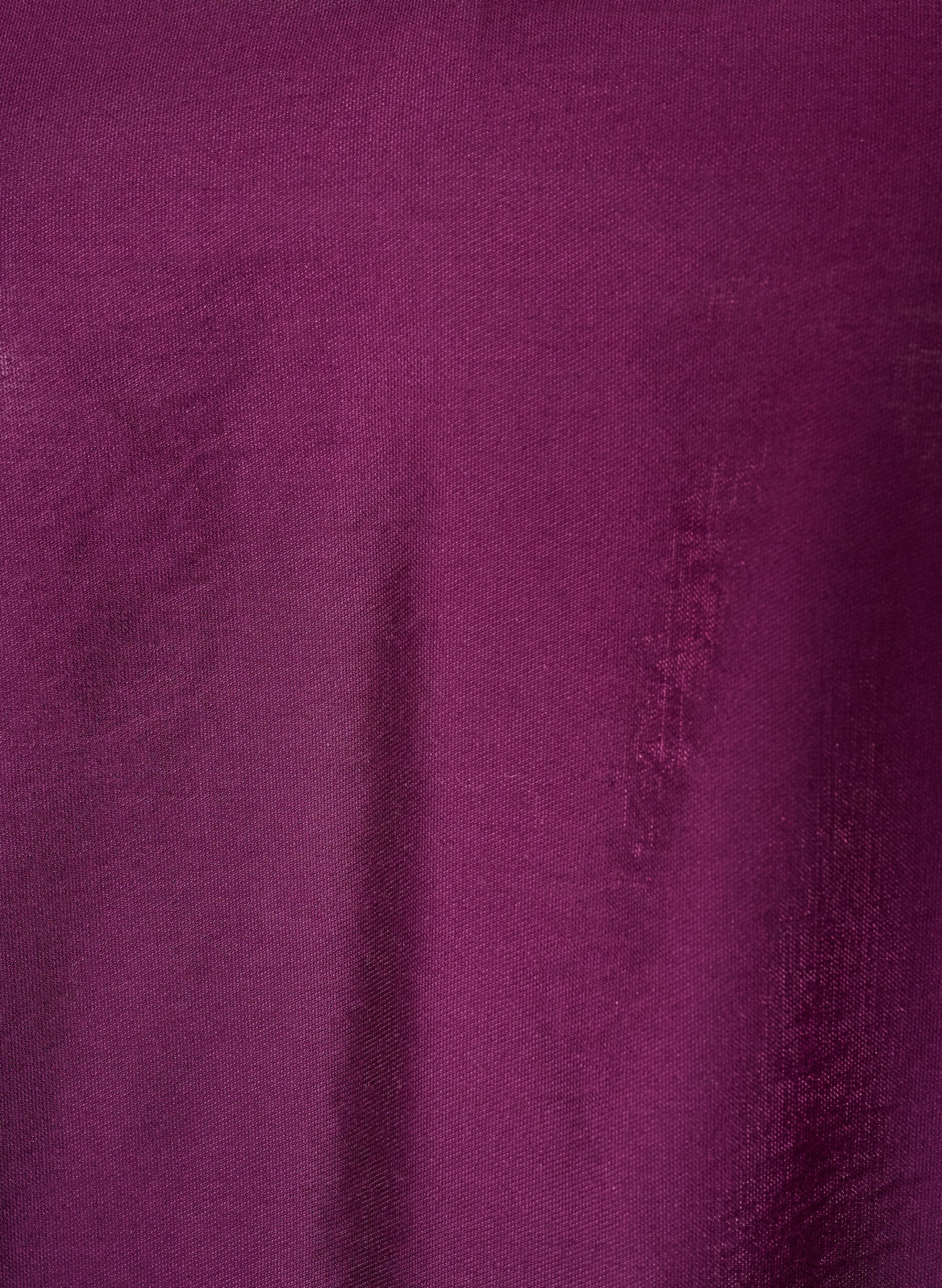 ZizzifashionShiny tunic with a V-neck and 3/4 sleeves, Purple, Packshot image number 2