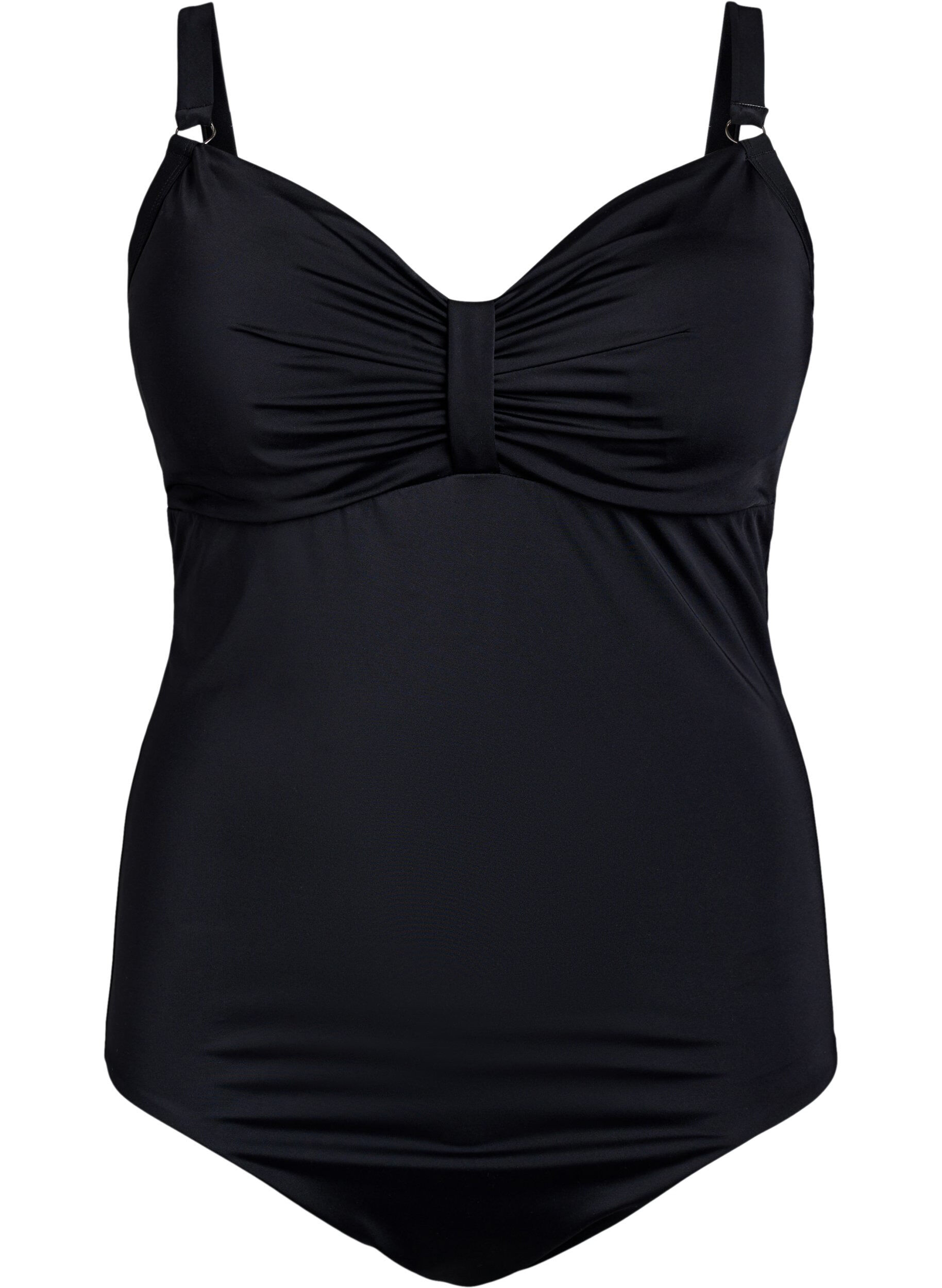 Swimsuit with underwire and draping