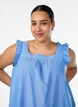 Midi dress in cotton with ruffle details, Light Blue, Model image number 2