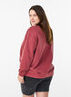 Loose sweatshirt with washed look, Red, Model image number 2