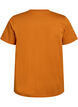 Basic cotton T-shirt with round neck, Orange, Packshot image number 1