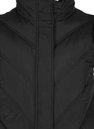 Long vest with high neck and pockets, Black, Packshot image number 2