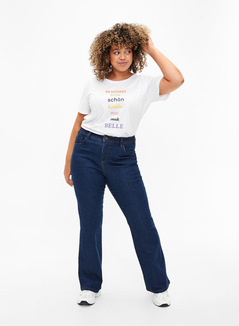 FLASH - T-shirt with motif, Bright White, Model image number 2