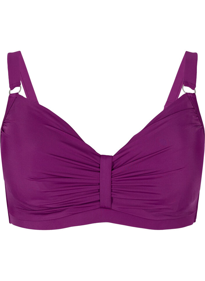 Bikini top with underwire, Dark Purple, Packshot image number 0