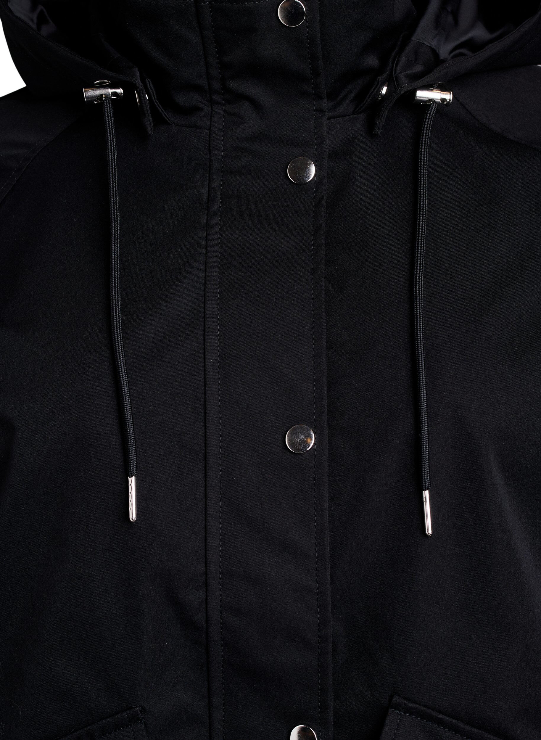 Zizzifashion Short spring jacket with a detachable hood, Black, Packshot image number 2