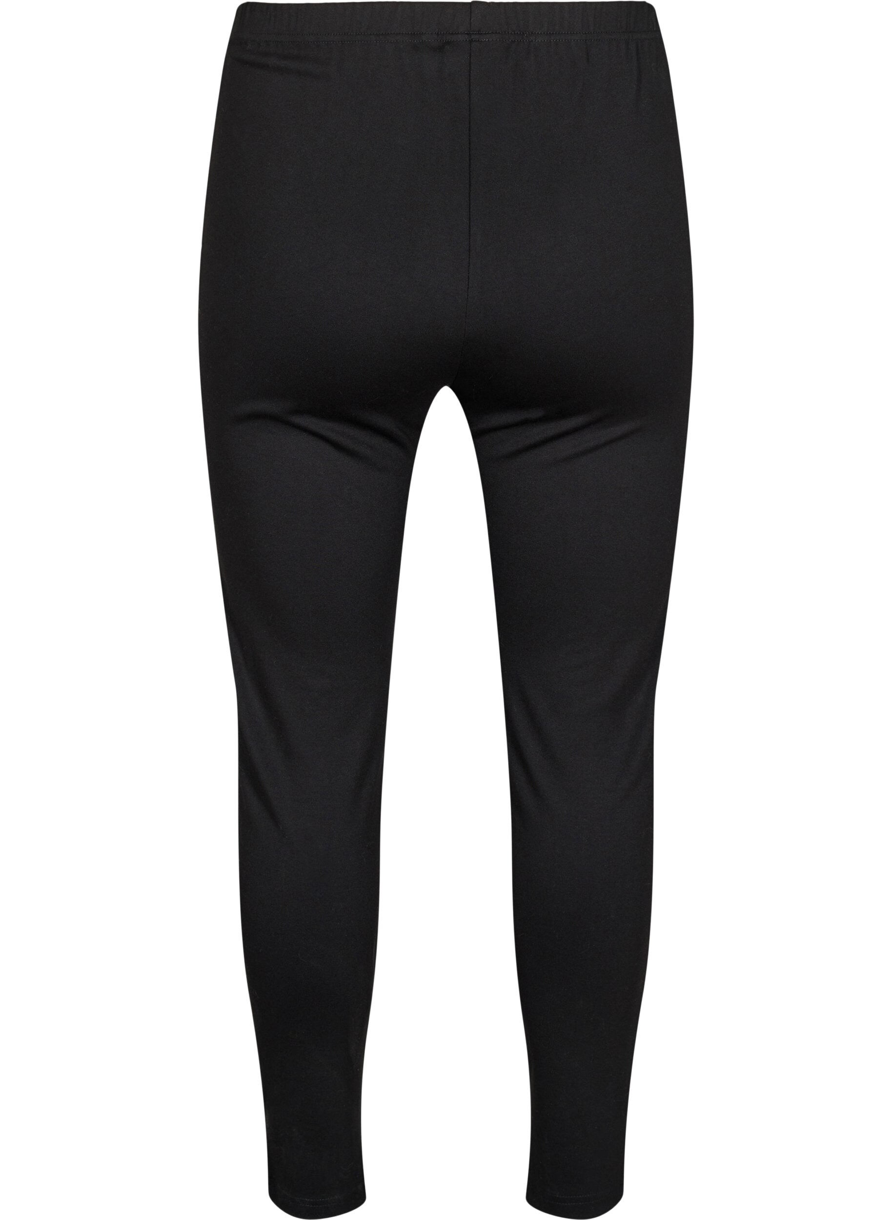 Zizzifashion Viscose leggings with zipper detail, Black, Packshot image number 1