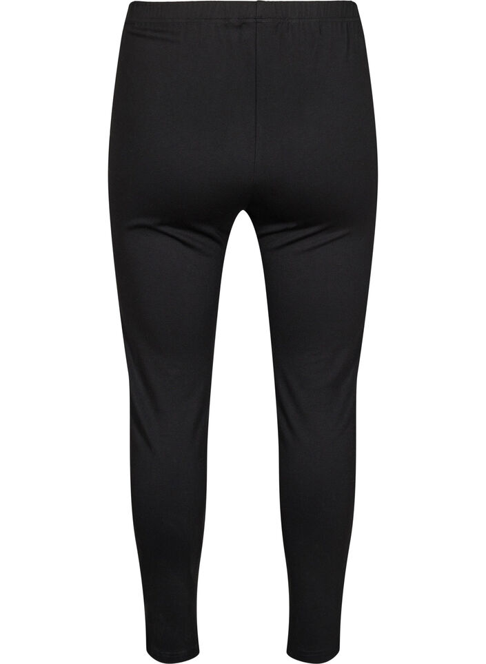Viscose leggings with zipper detail, Black, Packshot image number 1