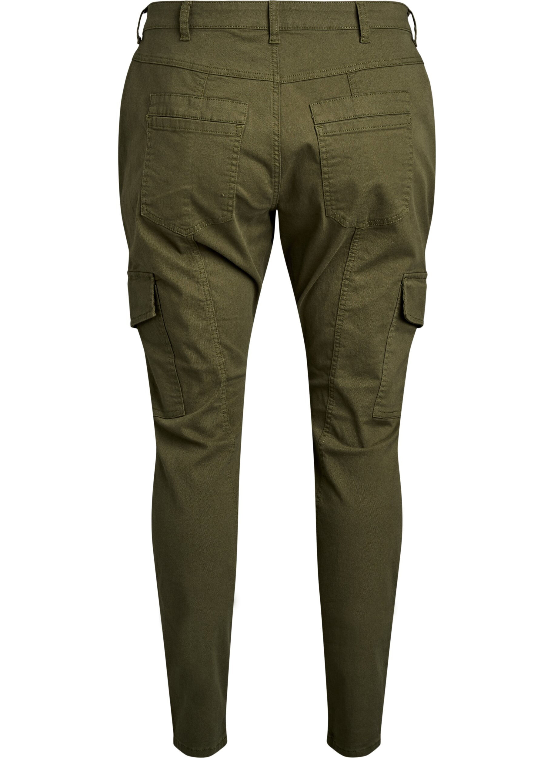 Zizzifashion Slim fit trousers with cargo pockets, Green, Packshot image number 1