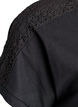Cotton T-shirt with crochet detail, Black, Packshot image number 2